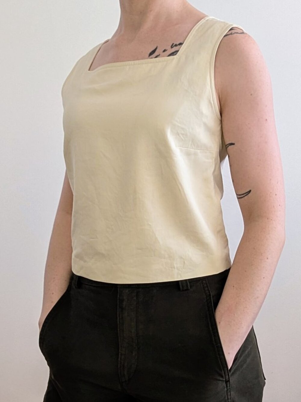 Vintage Boxy Sleeveless Cropped Top by Christian Francis Roth